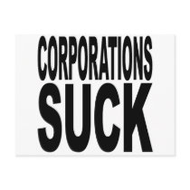 Corporations Suck postcards