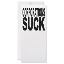 Corporations Suck Rack Card Template