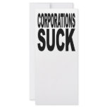Corporations Suck Rack Card Template