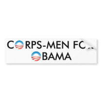 CORPSMAN FOR OBAMA BUMPER STICKER