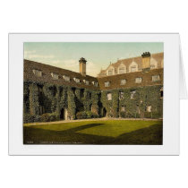 Corpus Christi College, Cambridge, England vintage Greeting Cards