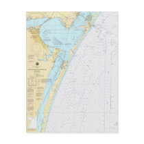 Corpus Christi Nautical Chart Postcard