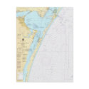 Corpus Christi Nautical Chart Postcard