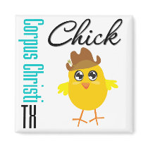 Corpus Christi TX Chick-2 magnets by chicktshirts Corpus Christi TX Chick-2 magnets