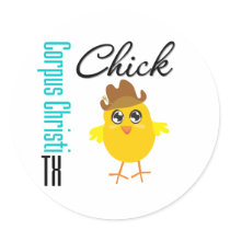 Corpus Christi TX Chick-2 stickers by chicktshirts Corpus Christi TX Chick-2 stickers