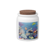 Corral reef candy jar