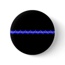 Corrections Barbed Wire Blue Line Pin