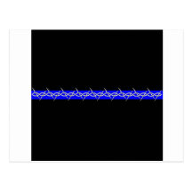 Corrections Barbed Wire Blue Line Post Cards