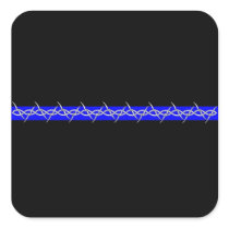 Corrections Blue Line Square Sticker