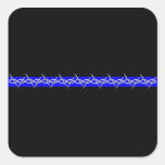 Corrections Blue Line Square Sticker