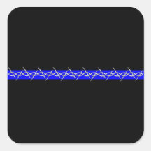 Corrections Blue Line Square Sticker