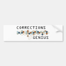 Corrections Genius Bumper Sticker