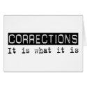 Corrections It Is cards