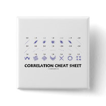 Correlation Cheat Sheet (Correlation Coefficients) Pinback Buttons
