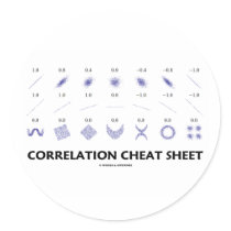 Correlation Cheat Sheet (Correlation Coefficients) Round Stickers