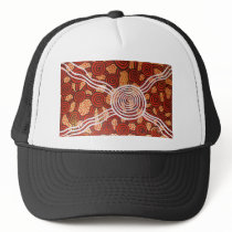 Corroboree II Aboriginal Art Mesh Hats