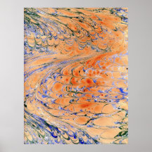 Corrugated combed Marbling Poster
