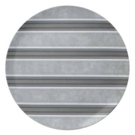 Corrugated Steel Textured Dinner Plate Zazzle