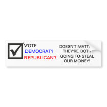 corrupt politicians bumper stickers