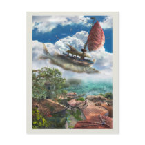 corsairs, surreal art, buildings, fish, flying, fish boat, boat, dreamland, houses, towers, corsair, sirroco, sea, houk, art, artwork, illustration, digital art, digital realism, surreal, surrealism, fantasy, fairytales, gifts, gift, eerie, fun, funny, adorable, mood, mysterious, excellent, cool, unique, awesome, amazing, Postcard with custom graphic design