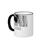 Corse waving flag with name mugs