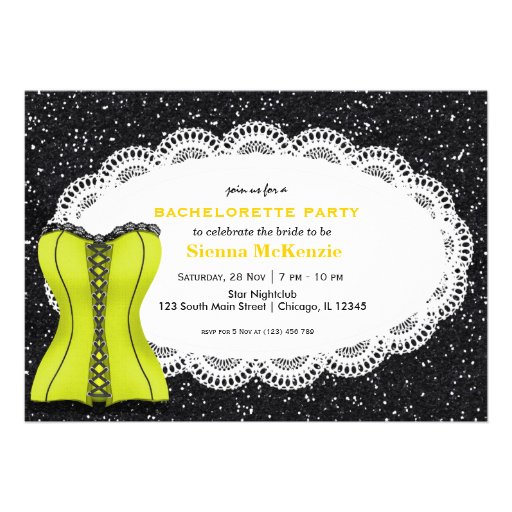 Corset Bachelorette Party Personalized Invites