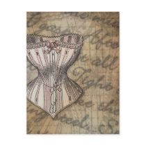 Corset Collage Post Card