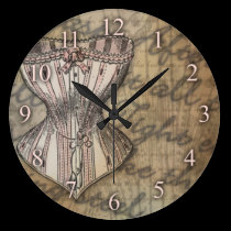 Corset Collage wall clocks
