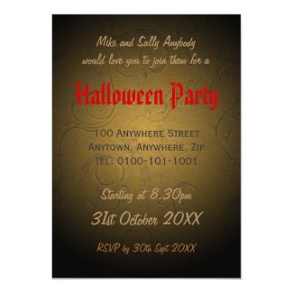 Corset Halloween Costume Large Invitation