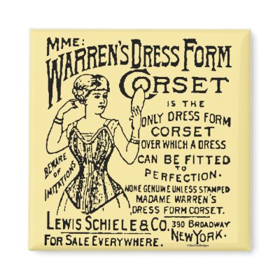 Corset Newspaper Advertisement Fridge Magnets by bontondesigns