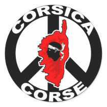 corsica corse round stickers