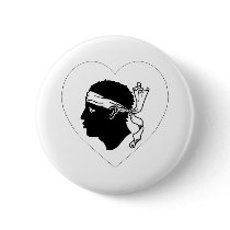 Corsica Flag Heart buttons