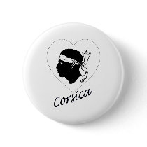 Corsica Flag Heart buttons