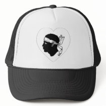 Corsica Flag Heart hats
