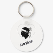 Corsica Flag Heart keychains