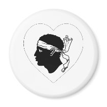 Corsica Flag Heart magnets