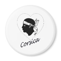 Corsica Flag Heart magnets