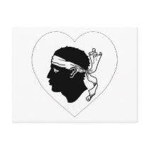 Corsica Flag Heart postcards by Vexillophile Corsica Flag Heart postcards
