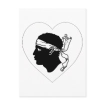 Corsica Flag Heart postcards by Vexillophile Corsica Flag Heart postcards