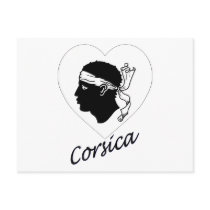Corsica Flag Heart postcards by Vexillophile Corsica Flag Heart postcards