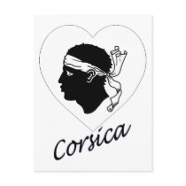 Corsica Flag Heart postcards by Vexillophile Corsica Flag Heart postcards
