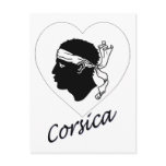 Corsica Flag Heart postcards