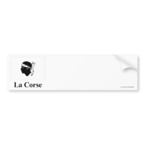 Corsica Flag with Name in French bumper stickers by Vexillophile Corsica Flag with Name in French bumper stickers