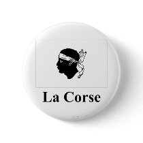 Corsica Flag with Name in French buttons