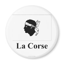 Corsica Flag with Name in French magnets