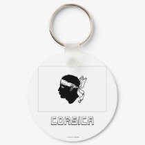 Corsica Flag with Name keychains