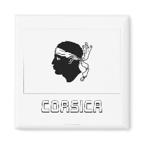 Corsica Flag with Name magnets