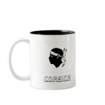 Corsica Flag with Name Coffee Mugs