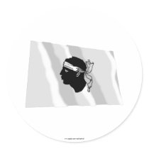 Corsica Waving Flag stickers by Vexillophile Corsica Waving Flag stickers