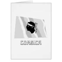 Corsica Waving Flag with Name cards